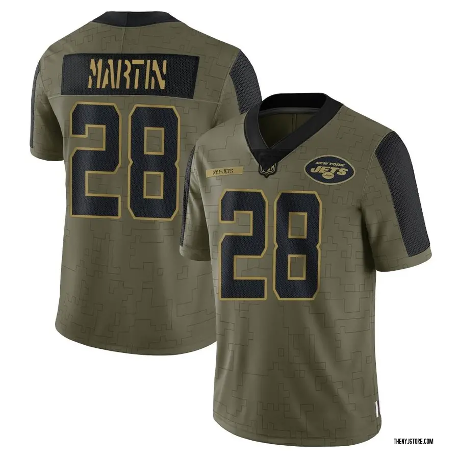 Olive Youth Curtis Martin New York Jets Limited 2021 Salute To Service  Jersey - New York Store